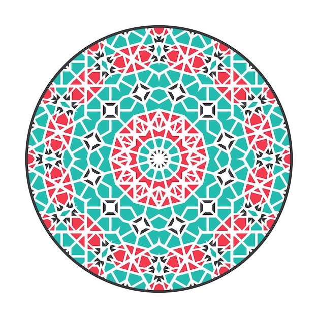 Vector vector asian geometric mandala frame