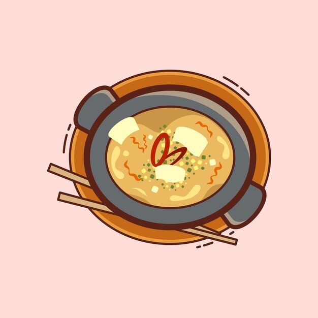 Vector vector asian soup food design