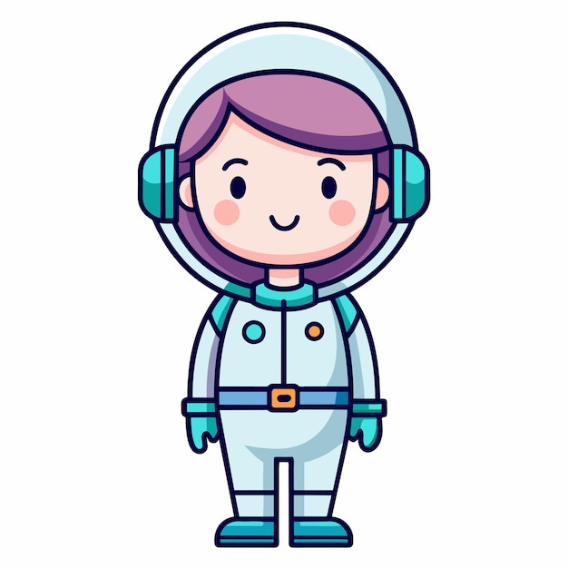 Vector astronaut vrouw