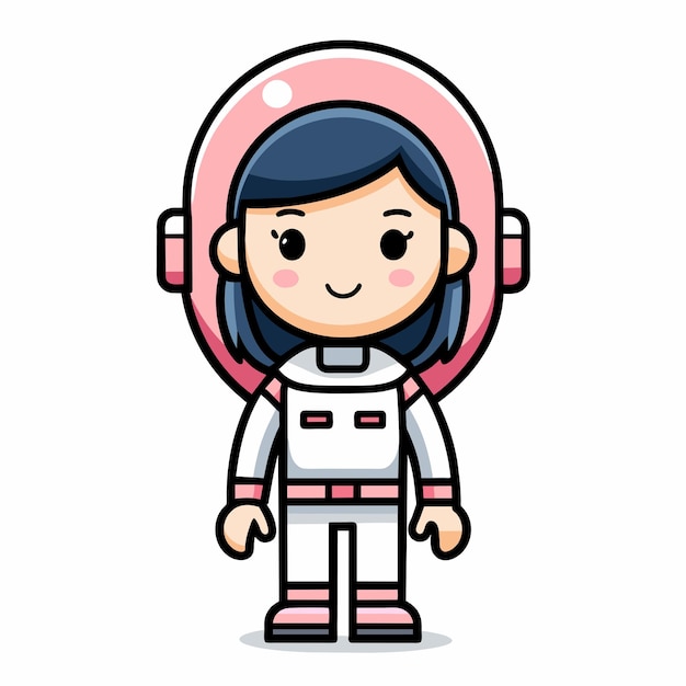 Vector astronaut woman