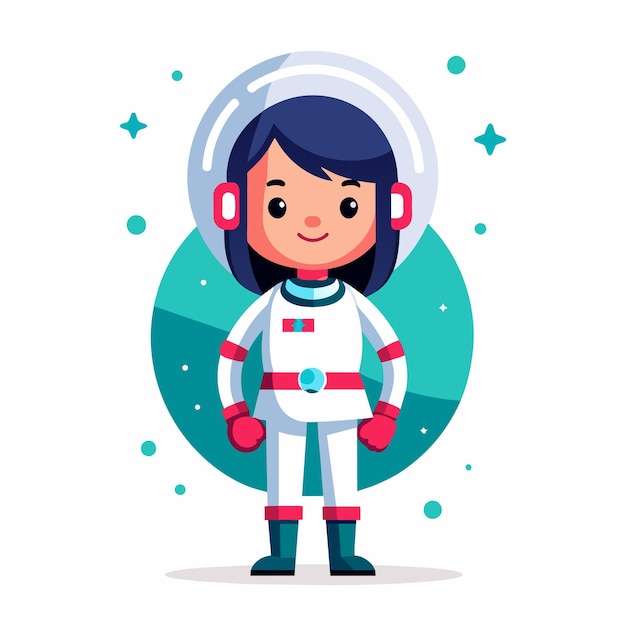 Vector astronaut woman