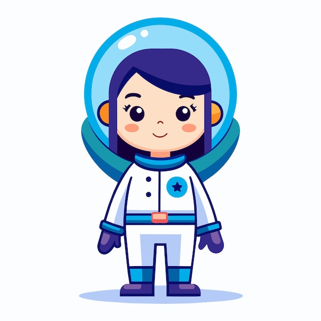 Vector astronaut woman