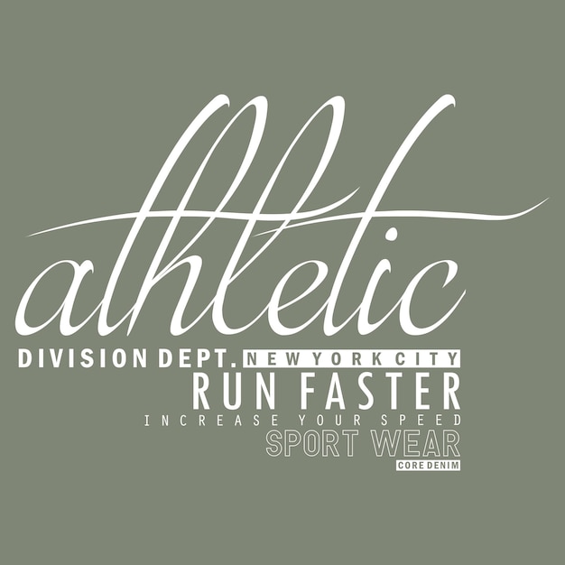 Vector vector athletic lettering typography design