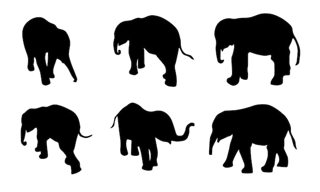 Vector Atlas of elephant silhouette