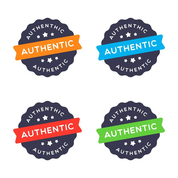 Vector vector authentic star badge labels