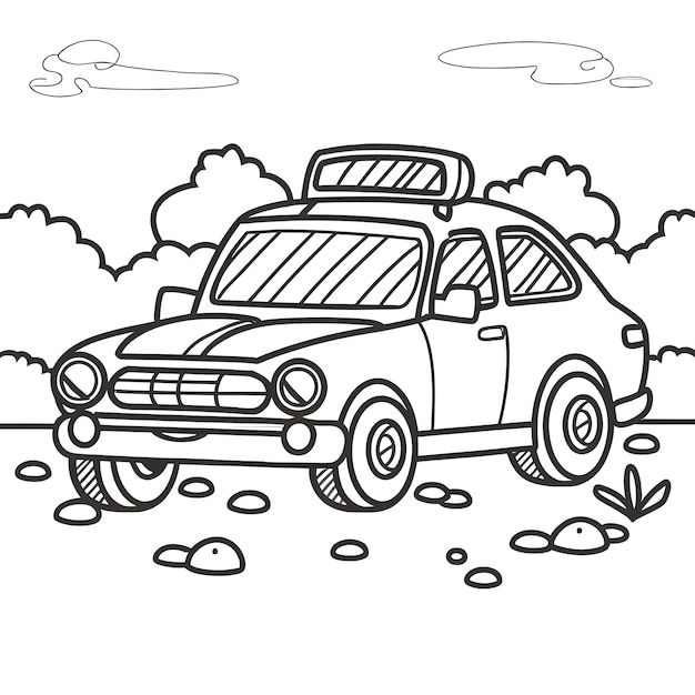 Vector auto kleurplaat