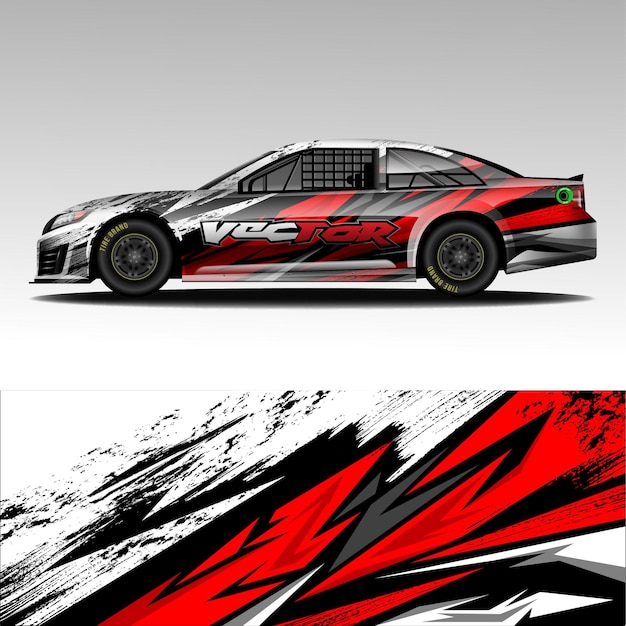 Vector auto racewagen livery ontwerp