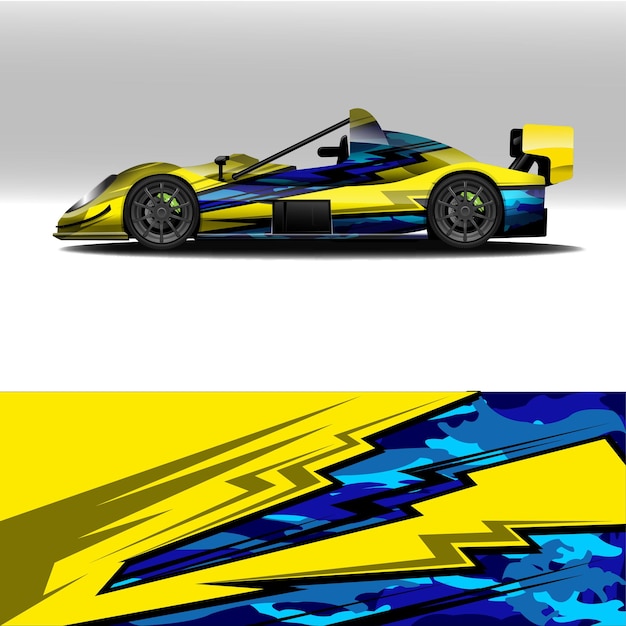 Vector automotive racing car livery design