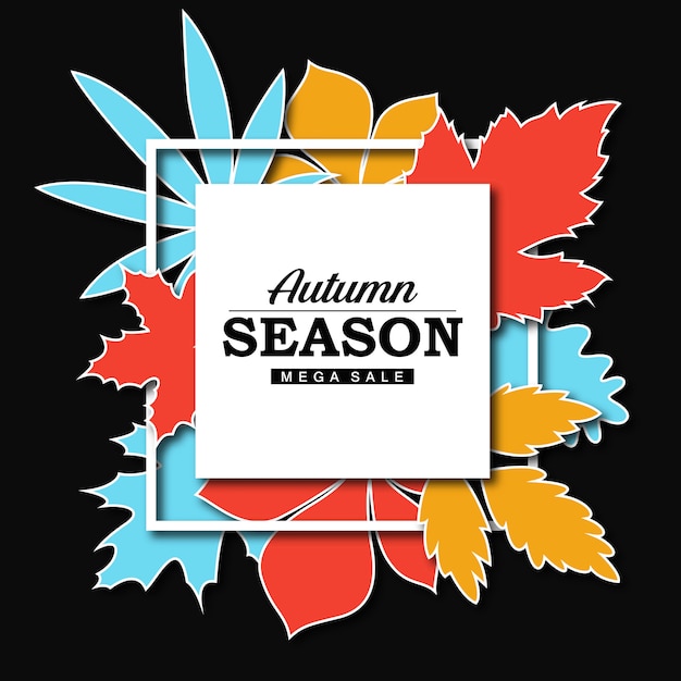 Vector vector autumn sale frame design