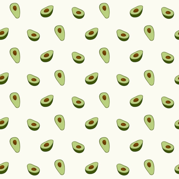 Vector avocado naadloze patroon.