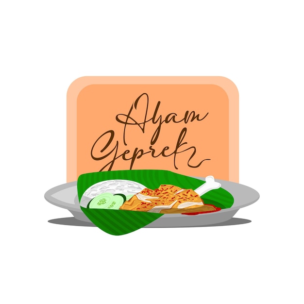 Vettore ayam geprek