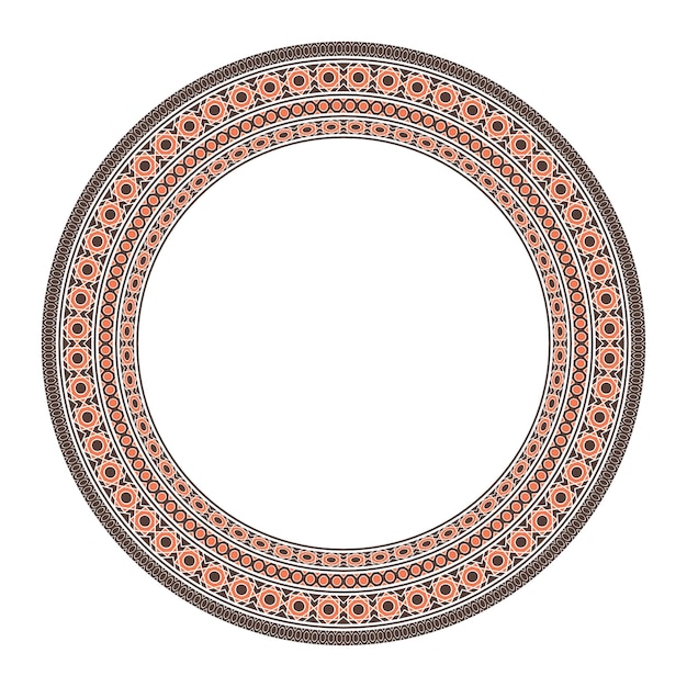 Vector Aziatische geometrische mandala frame Arabisch circulaire decoratief element geïsoleerd op wit