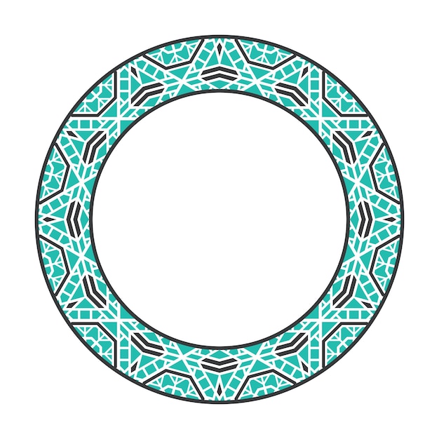 Vector Aziatische Tribal Circulaire Frame