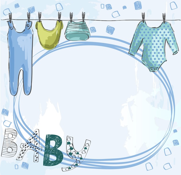 vector baby clothes
