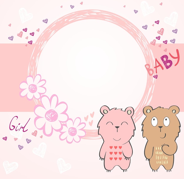 Vector baby frame