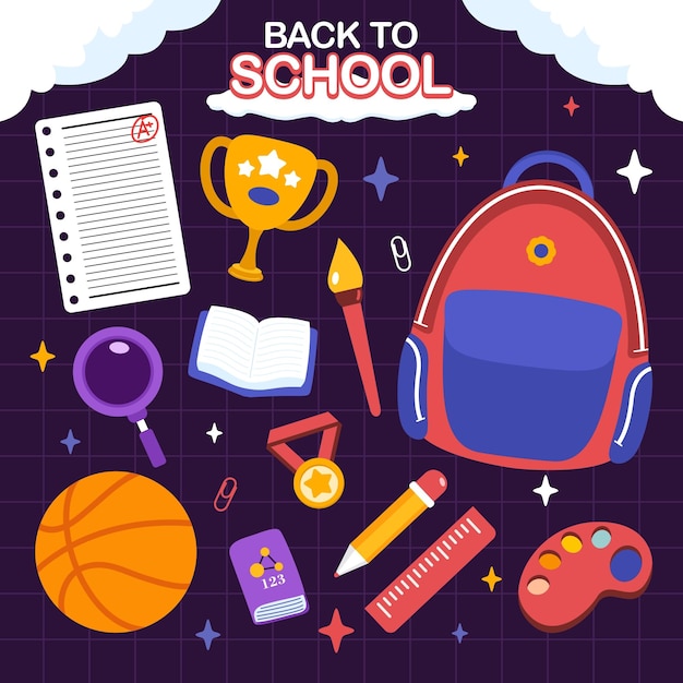 VECTOR BACK TO SCHOOL BACKGROUND