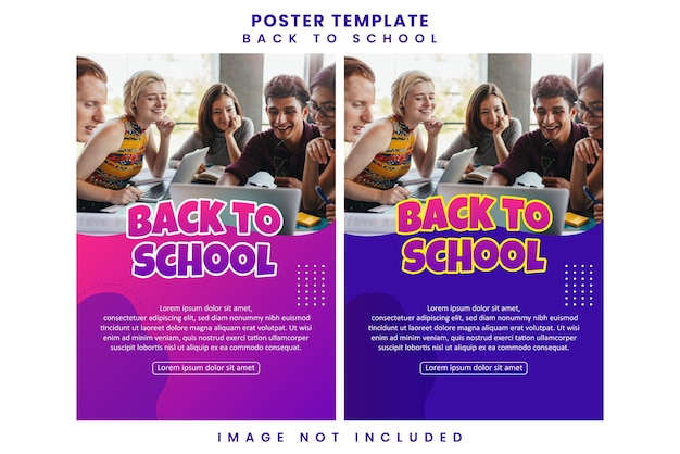 Vector vector back to school poster template