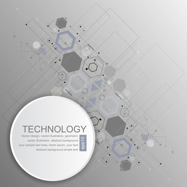 Vettore concetto di comunicazione eps 10 di tecnologia astratta del fondo di vettore