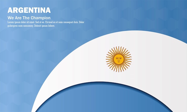 vector background argentina flag vector illustration and text, perfect color combination
