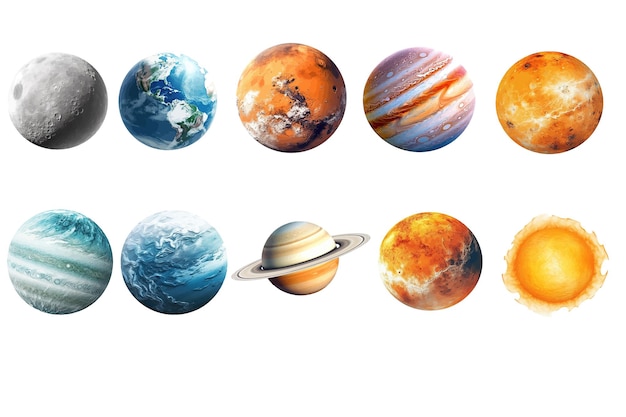 Vector background astrological planetary poster isolated flat vector illustration