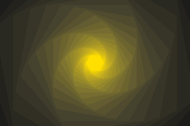 Vector background of colorful hexagonal gradation swirl. Hexagons spiral vortex.