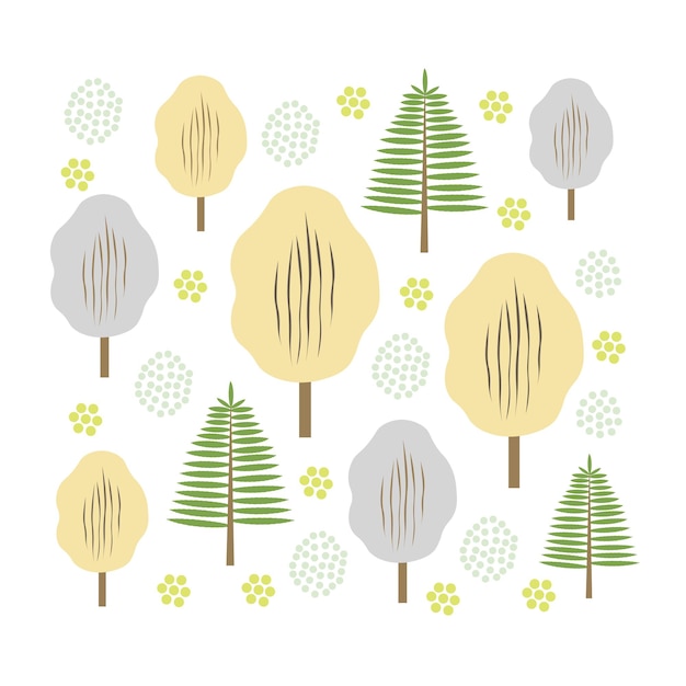 Vector background of the forest