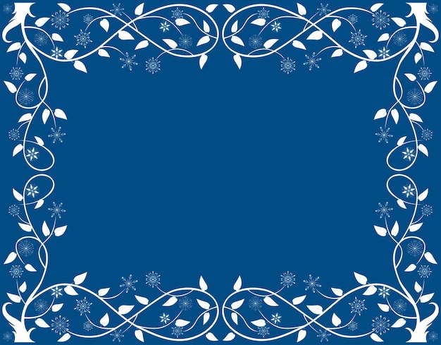 Vector background from decorative frozen tree branches