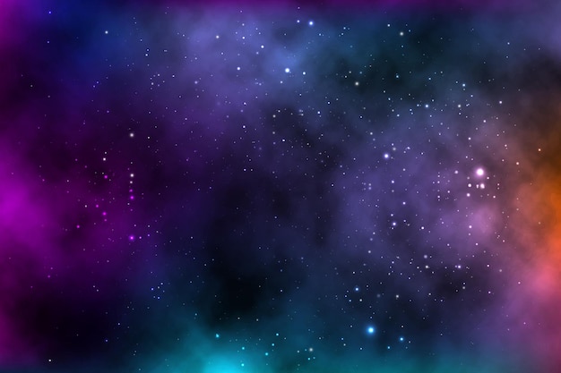 Vector vector background of an infinite space with stars galaxies nebulae