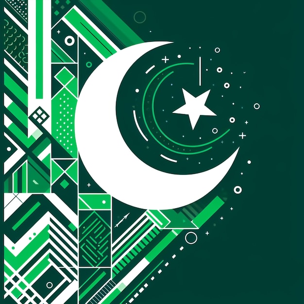 Векторный фон дня независимости Пакистана