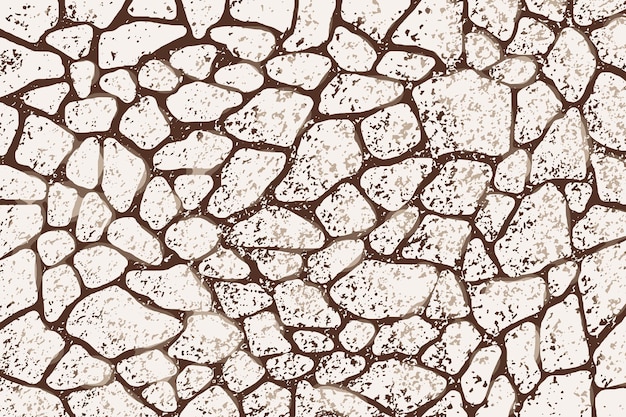 Vector vector background, stone wall, shades of brown