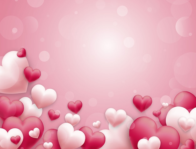 Vector background of Valentine's Day and free space for text