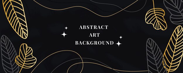 Vector background of watercolor art Wallpaper design with a brush black gold brushes circles