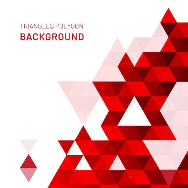 Vector background of white and red triangles
