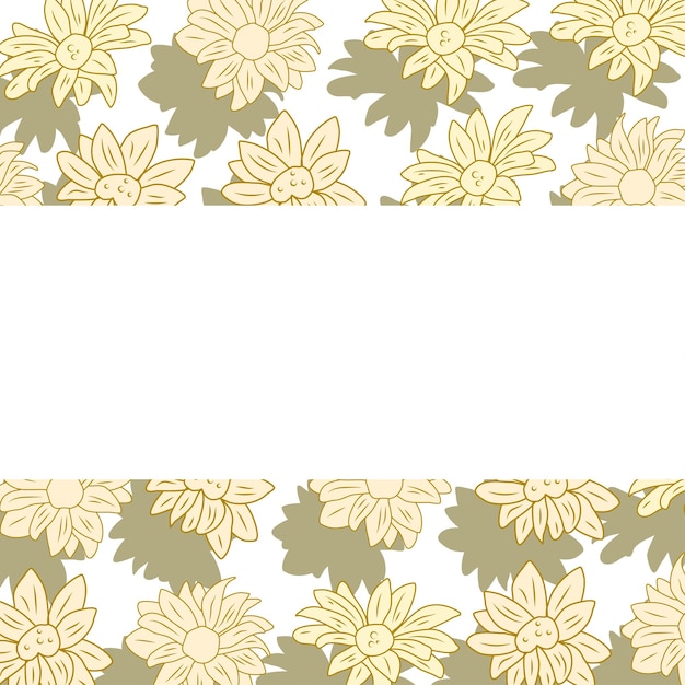 Vector background with chrysanthemums Chrysanthemum line art Postcard with flowers