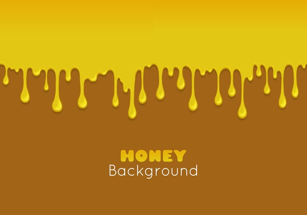 Vector background with flowing honey