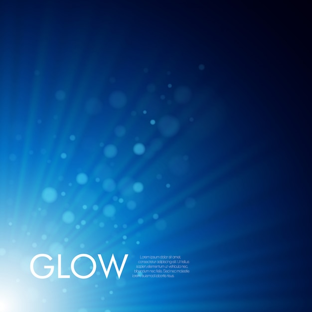 Vector background with glowing rays