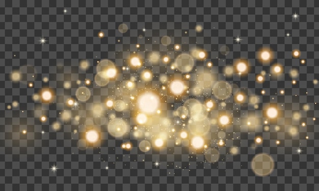 Vector background with gold sparkles design