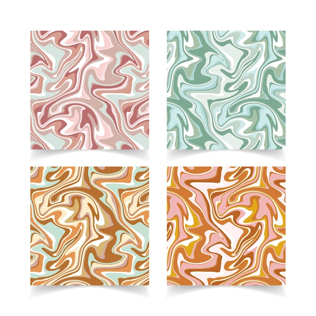 Vector background with marble paper effect, abstract weaves groovy texture