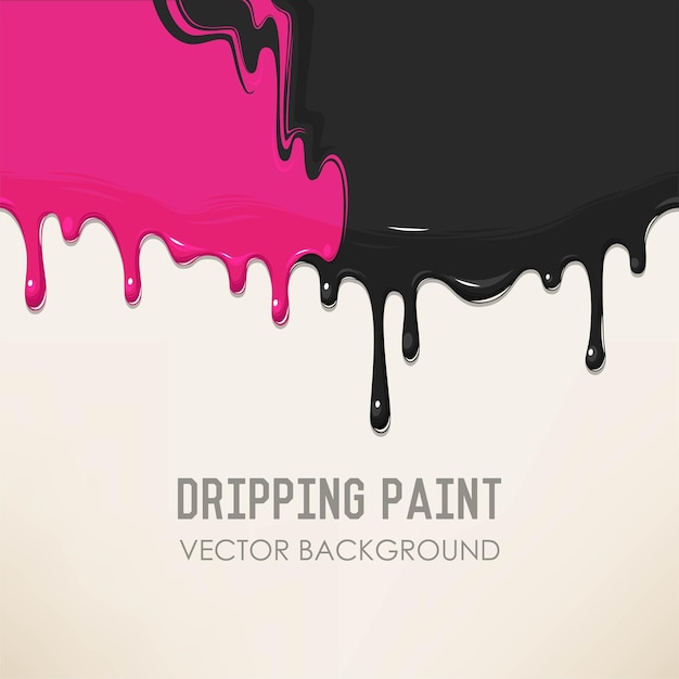 Vector background with mixed dripping paint