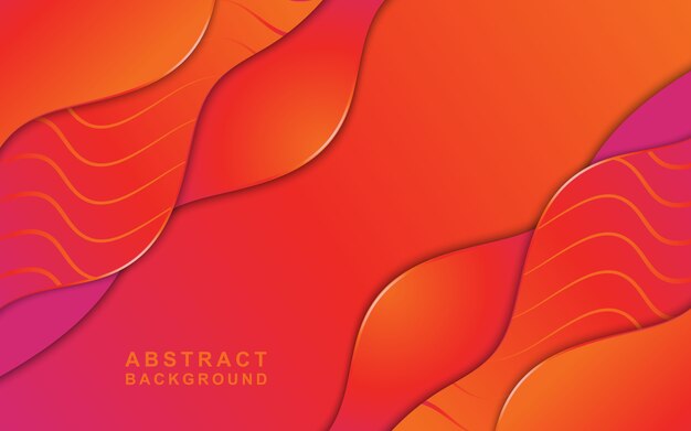 Vector background with orange paper cut