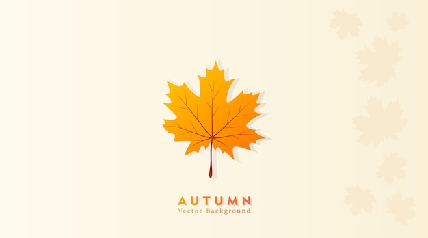 Vector background with red orange brown and yellow falling autumn leaves