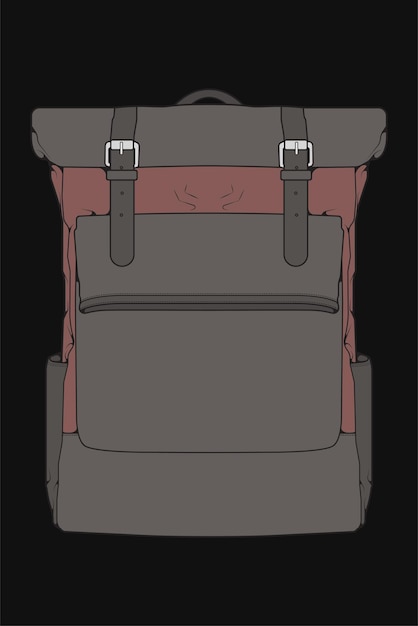 Vector Backpacks Illustration colorful Backpacks for students travellers and tourists