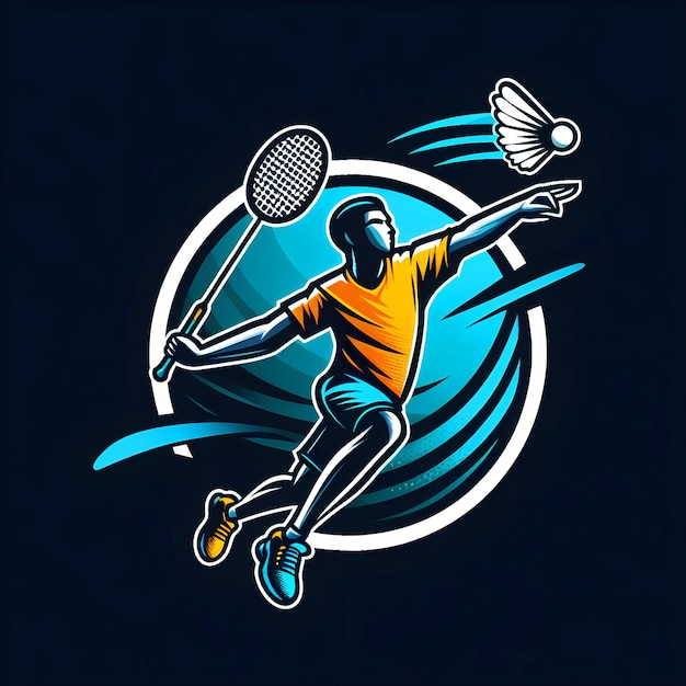 Vector Badminton logo design