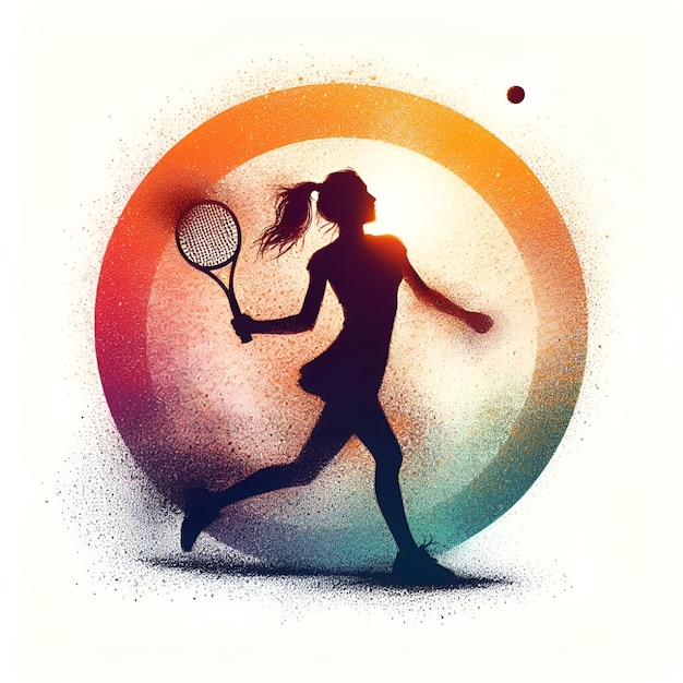 Vector badminton logo illustration