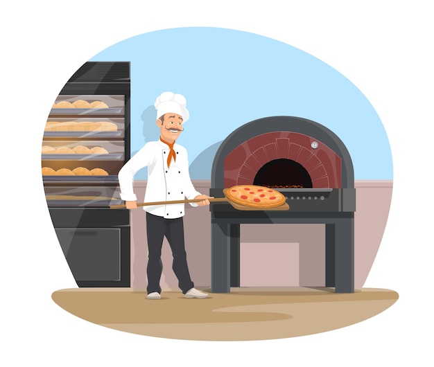 Vector bakery and baker baking flat design