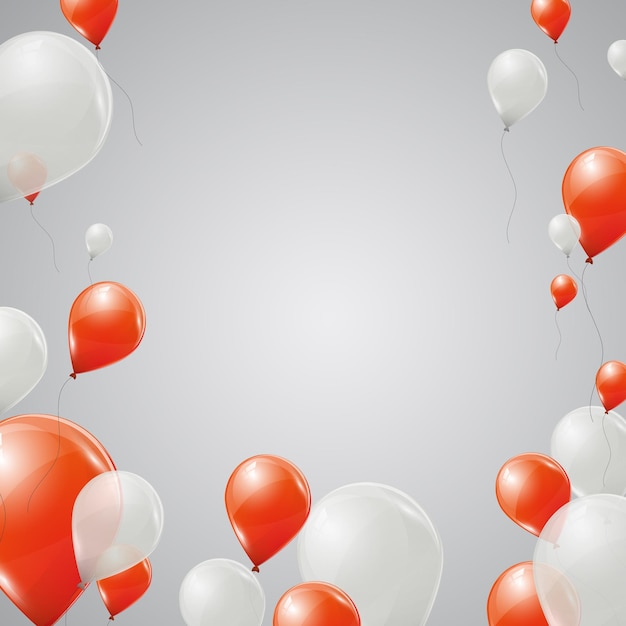 Vector  balloons isolated on white background