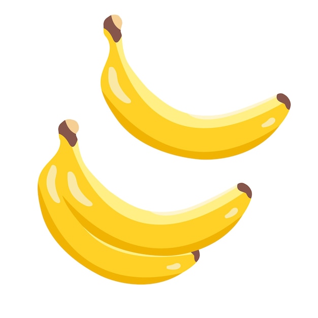 Vector banaan geïsoleerd Bos van bananen geïsoleerd Banaan illustratie