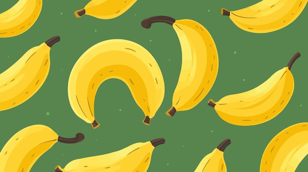 Vettore banana disegno di frutta e motivo floreale modello di banana