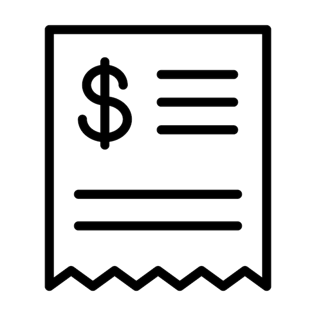 Vector bank check icon Editable stroke Bank Cheque sign Line business icon Finance concept