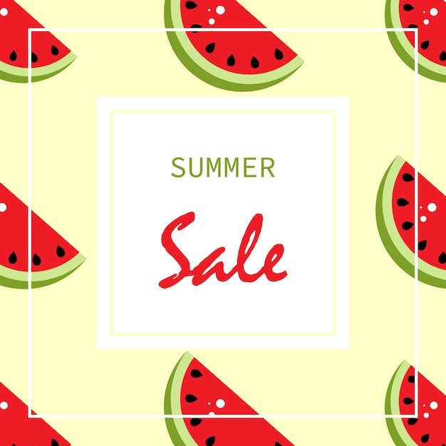 Vector banner for advertising summer sale and discounts